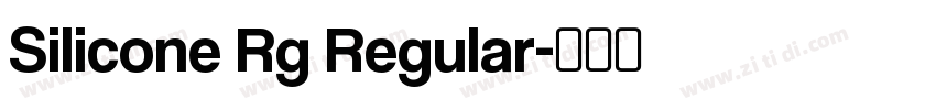 Silicone Rg Regular字体转换